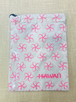 Hawaiian drawstring bag