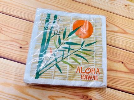 Hawaiian paper napkin