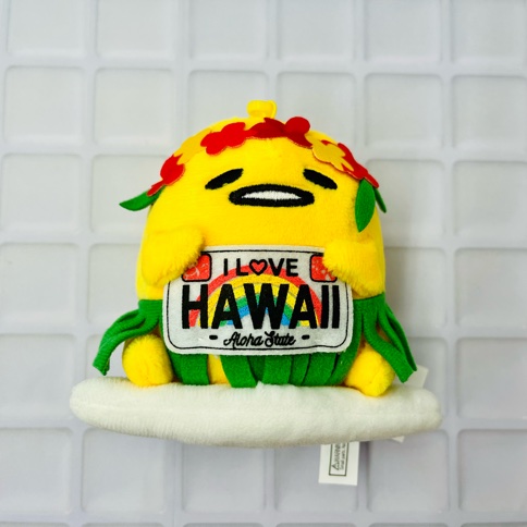 Hawaiian Gudetama mascot key chain