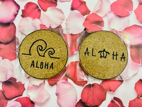 Aloha cork coaster