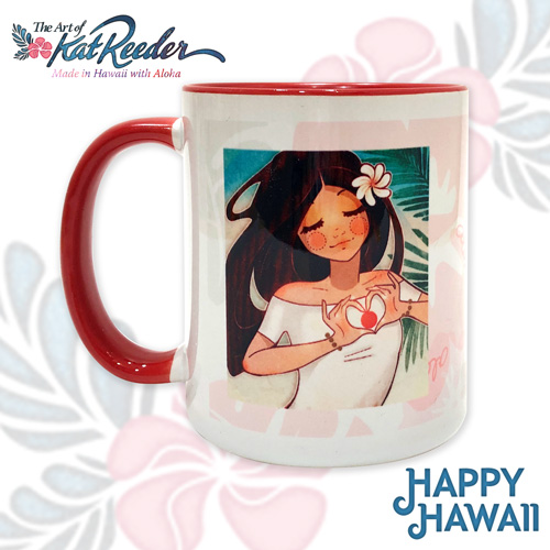 HAPPY HAWAII オリジナルKat Reeder マグカップ